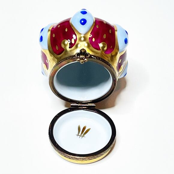 Limoges Box Royal Crown Hand Painted Porcelain Trinket - Picture 4 of 4